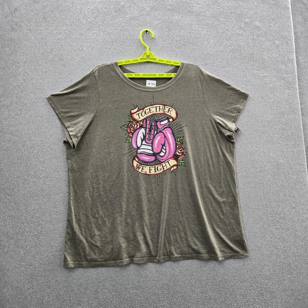 Torrid Women Shirt 3 Olive Green BCA Together We Fight Pullover Short Sleeve